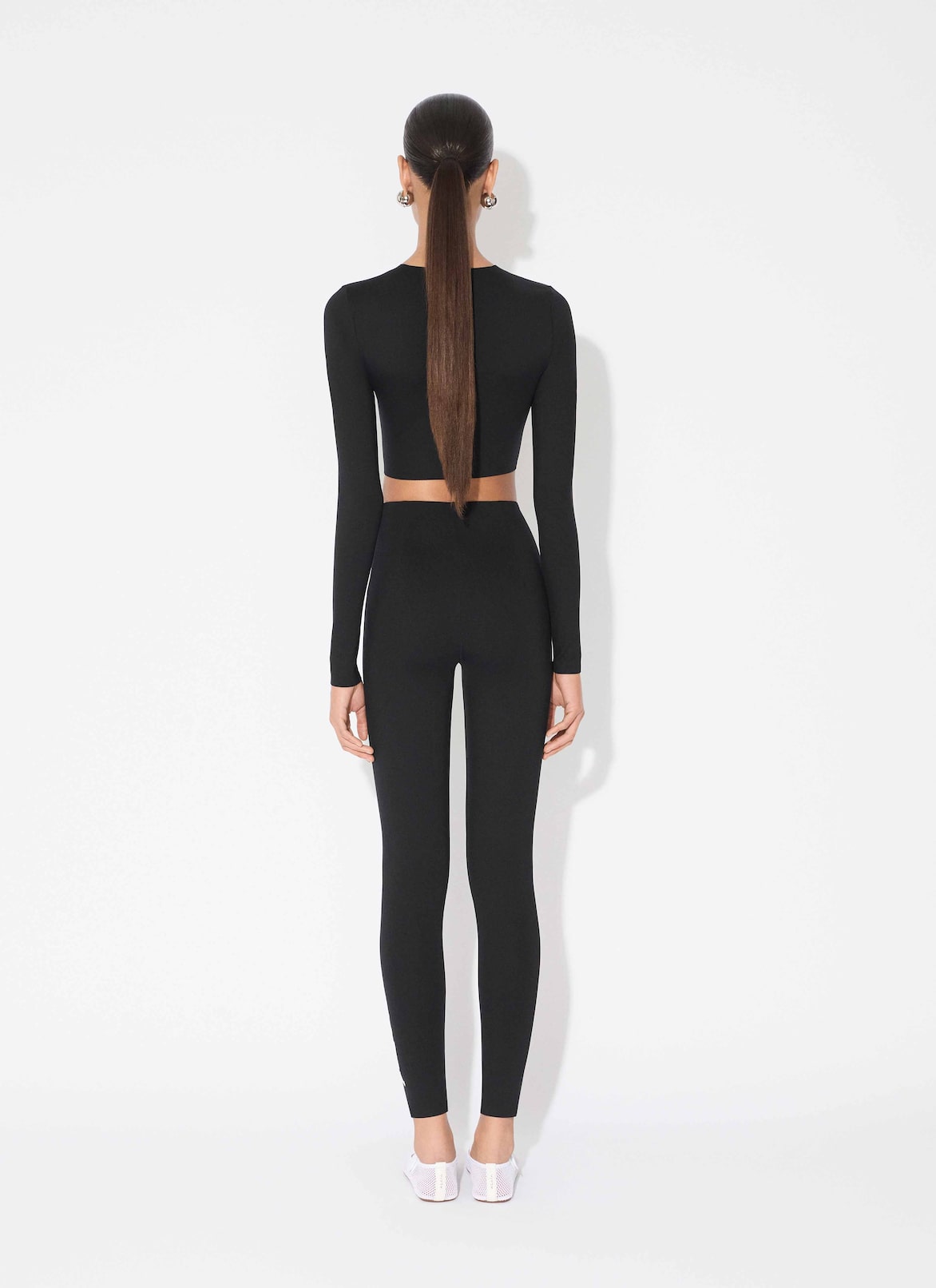 COMPACT JERSEY TECHNICAL JACKET ALAÏA BLACK COMPACT JERSEY TECHNICAL JACKET